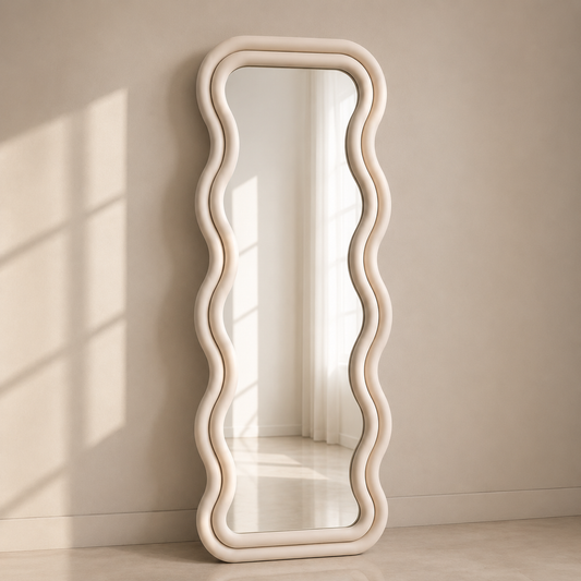 Premium Wavy Full-Length Floor Mirror