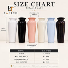Elegant Ceramic Decorative Vase | Tall Modern Flower Vase | Home & Office Décor