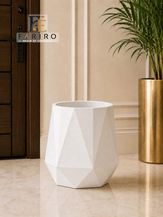 Modern Geometric Planter | Large Decorative Plant Pot | Premium Indoor & Outdoor Planter