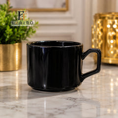 Her King Loved Mug | Black & Gold Ceramic Coffee Cup | Romantic Couple Gift | Premium Love Mug