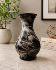 Premium Ceramic Decorative Vase | Marble Finish Flower Vase | Modern Home & Table Décor