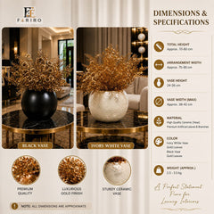 Elegant Textured Fiber Pot | Luxury Round Decorative Planter | Modern Home & Office Décor