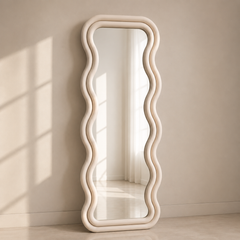 Premium Wavy Full-Length Floor Mirror