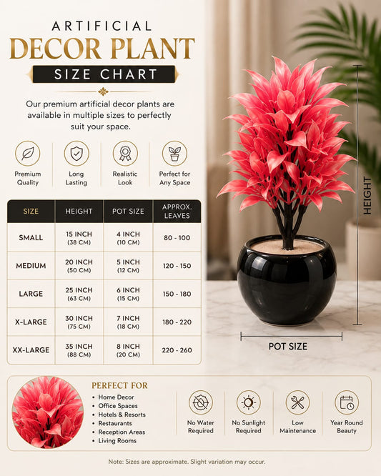 Premium Artificial Decorative Plant with Luxury Pot | Realistic Indoor Home & Office