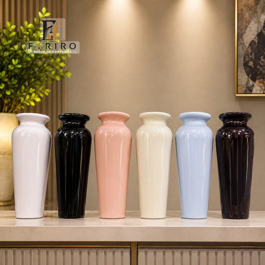 Elegant Ceramic Decorative Vase | Tall Modern Flower Vase | Home & Office Décor
