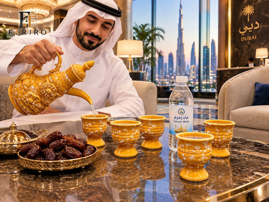 Luxury Ceramic Dallah Tea & Coffee Set – 5 Piece Arabic Serving Set